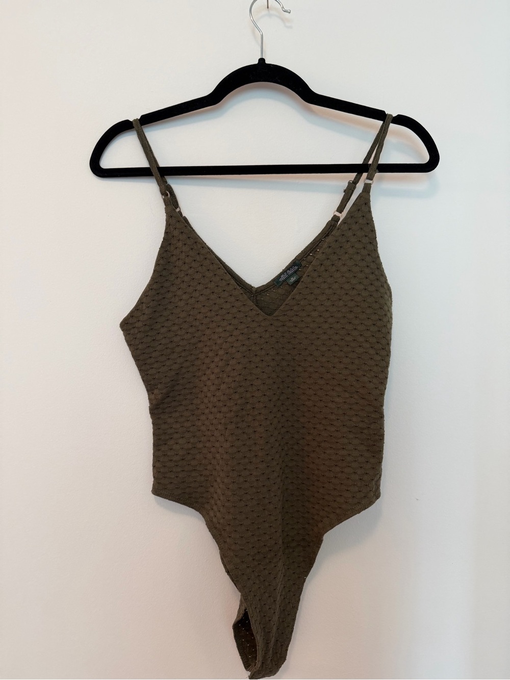 wild fable Olive Eyelet V‑Neck Bodysuit